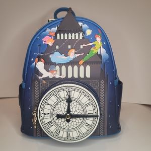 Loungefly Peter Pan Clock Glow in the Dark Mini Backpack
